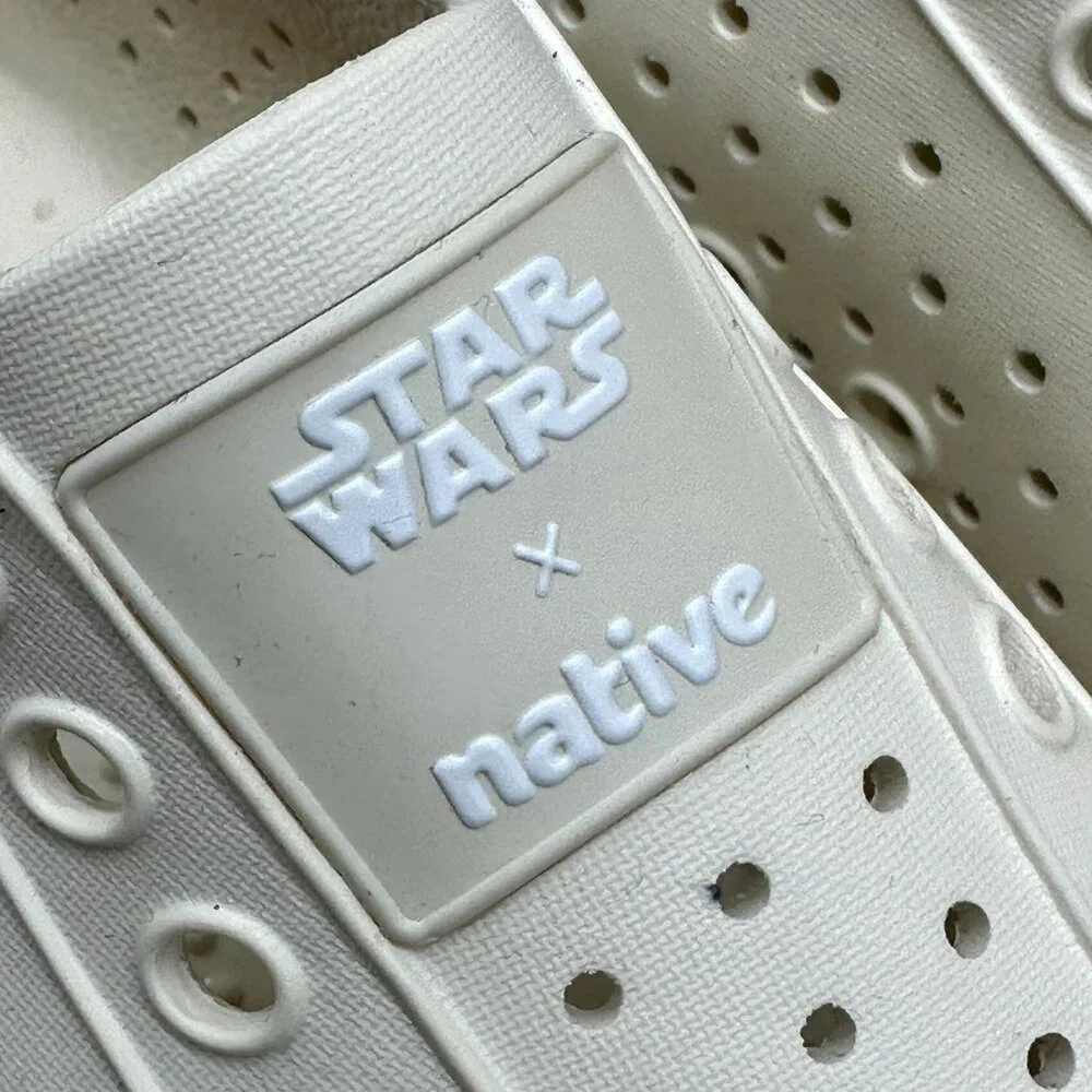 Native x Disney Star Wars Unisex Grogu Jefferson Slip On Shoes Yoda Cream M5 W7 - Picture 5 of 11